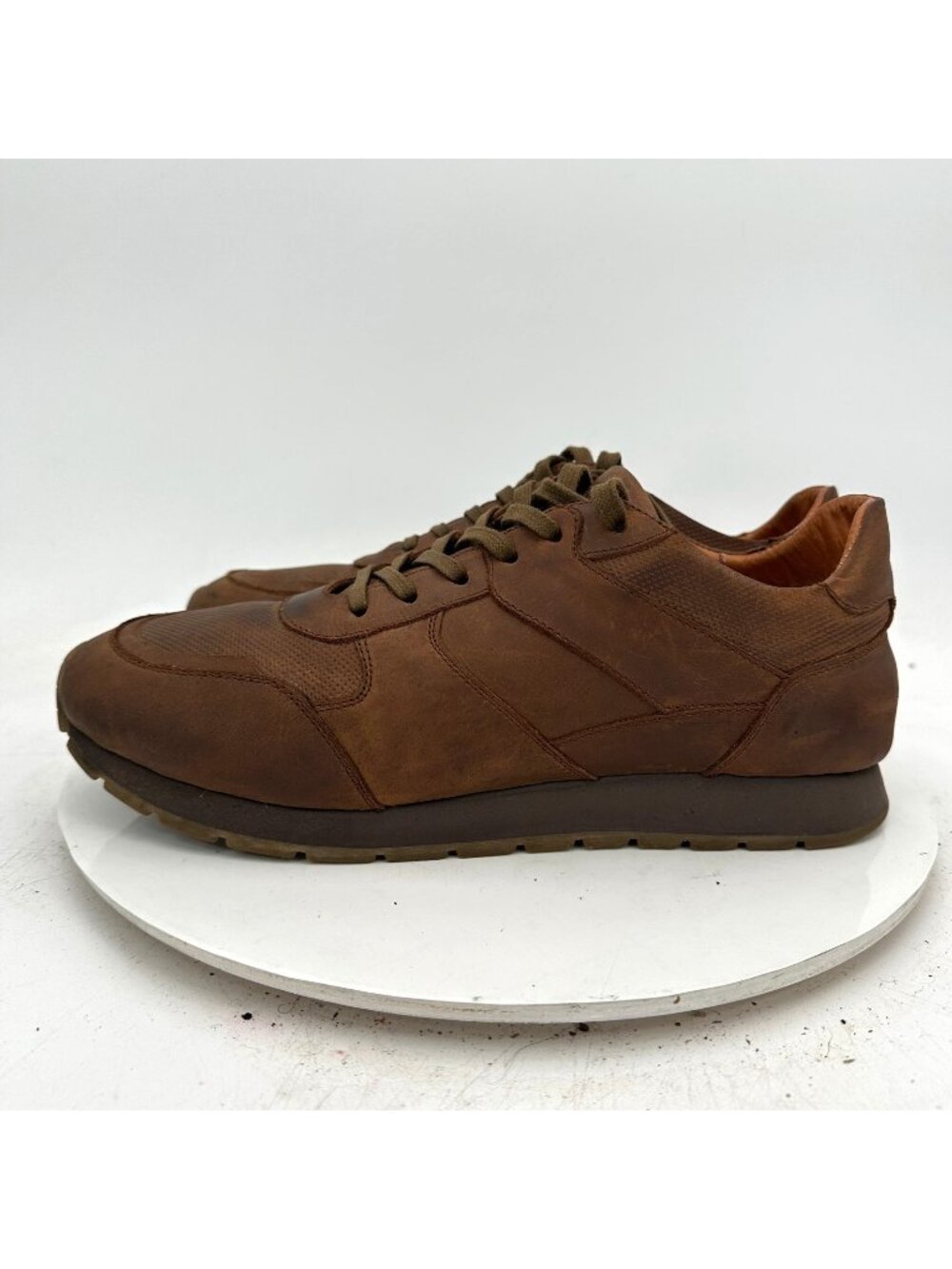 Beckett Simonon Morgen Men Size 10.5 Brown Leather Low Top Lace Up Shoes